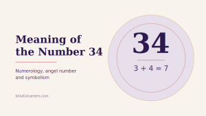 Meaning of the number 34 in numerology, 3 plus 4 reduces to 7